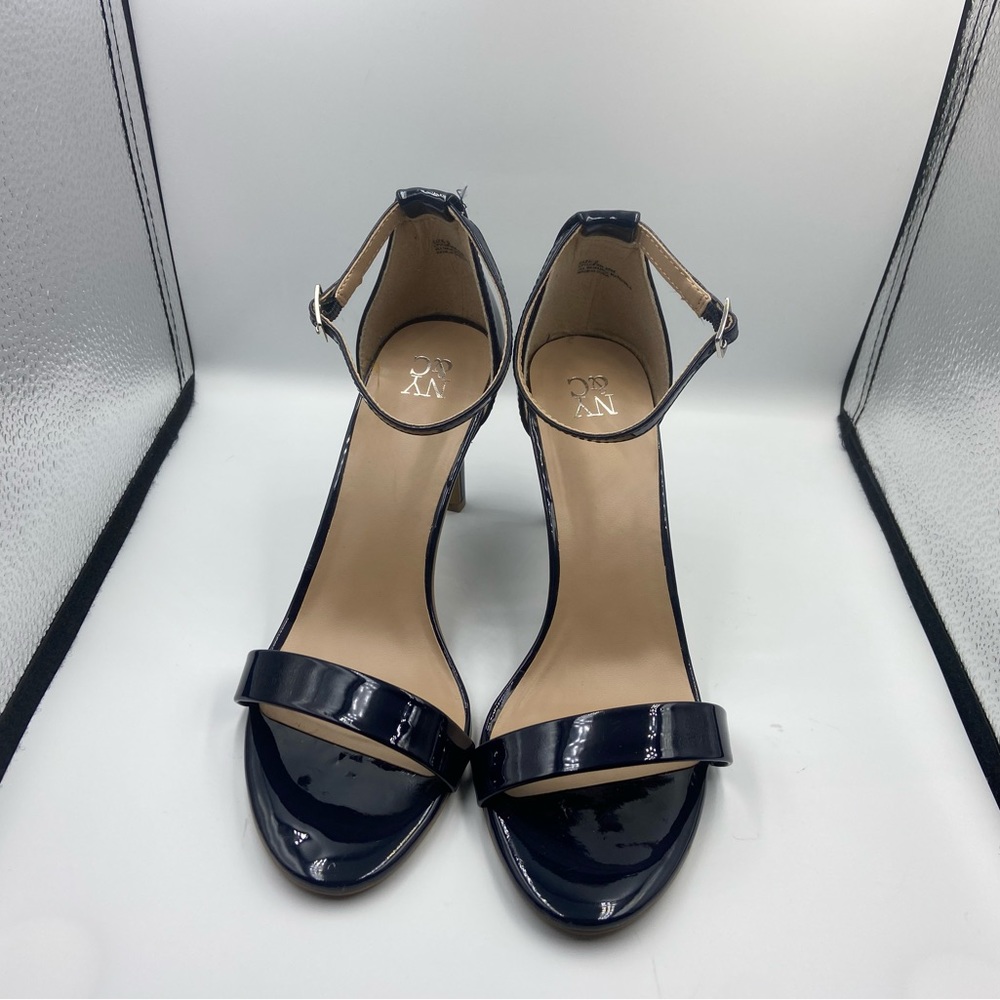 NY & C Navy Patent heels